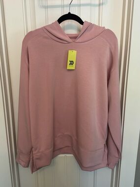 all in motion Dusty Pink Hooded Pullover Sandwash Sweatshirt